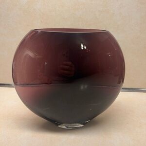 Elegant Burgundy Glass Vase
